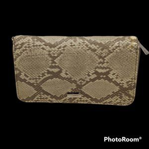 Thirty-One Jewell Zip Around Snake Print Wallet